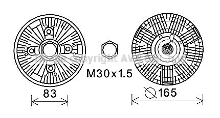 AVA QUALITY COOLING Сцепление, вентилятор радиатора AUC206